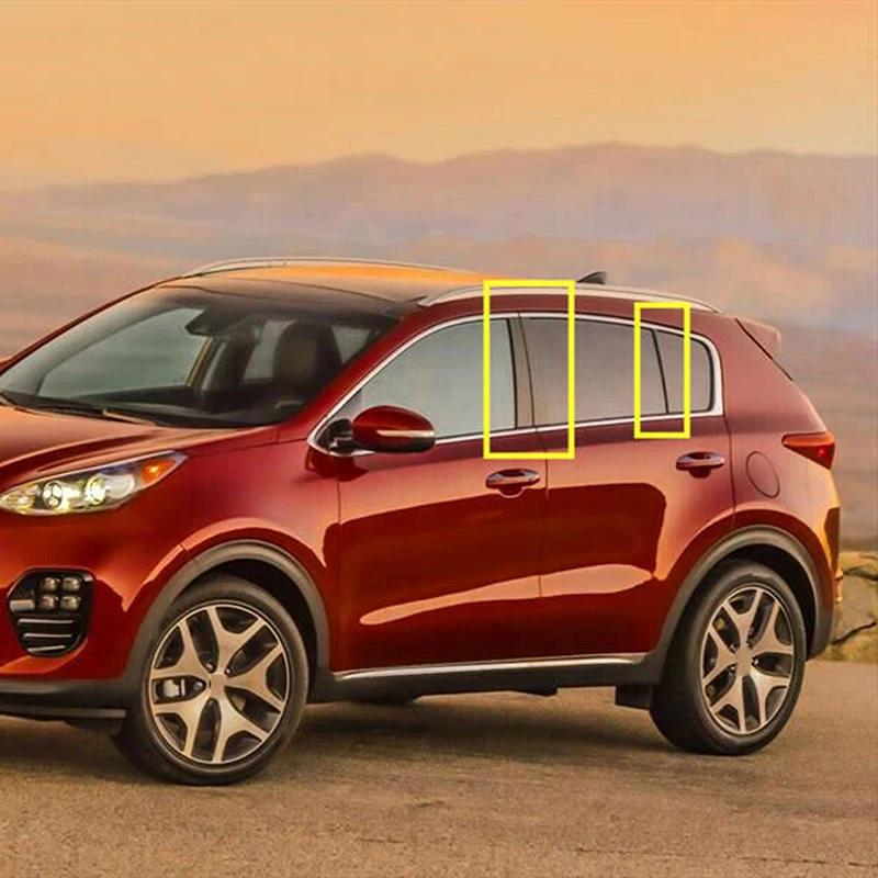 Glossy Black Pillar Posts Window Door Trims Sticker Cover Kits Auto Styling Fit for KIA Sportage 2017 2018 2019 2020 2021 2022