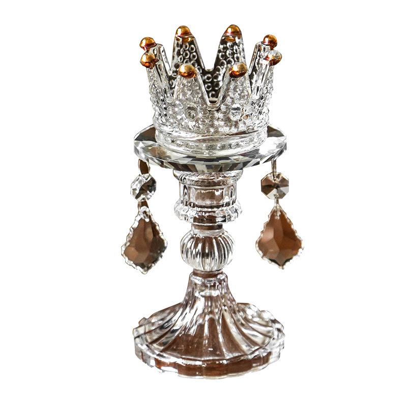 European Transparent Glass Candle Holder - Light Luxury Aromatherapy for Romantic Atmosphere and Home Decor.