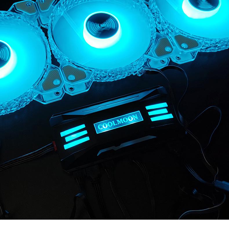 5V 3-pin ARGB Sync Fan Controller with PWM Temperature Control & Wireless Remote