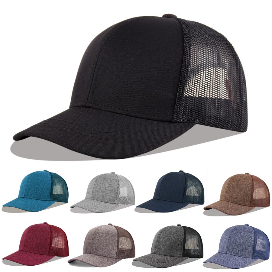 Unisex Classic Trucker Cap Outdoor Hunter Adjustable Cap Mesh Panels Vintage Baseball Cap for Man Women