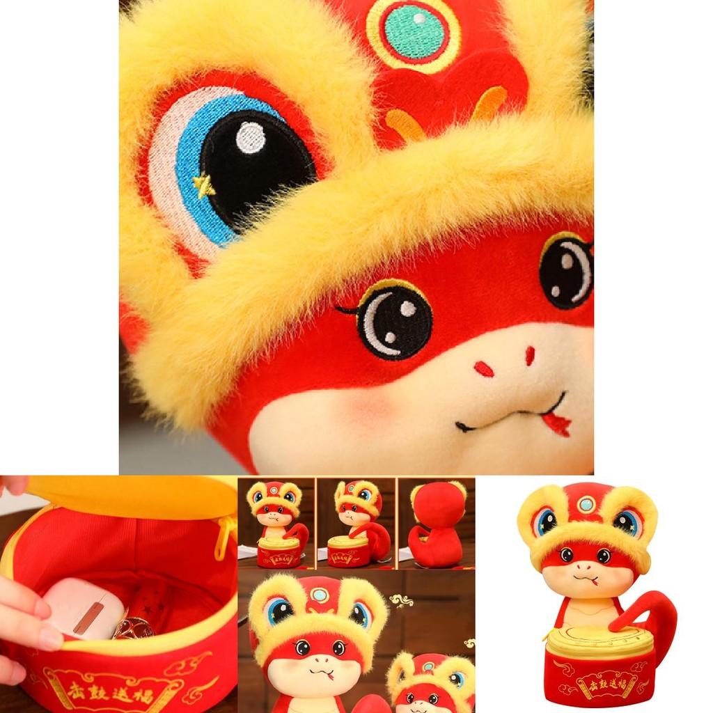 Adorable Plush Snake Doll Soft Pp Cotton Year Of The Snake Zodiac Gift For Kids