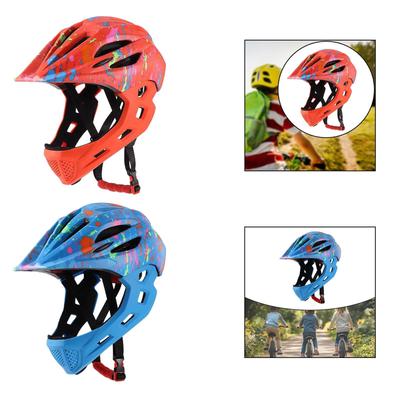Kids Bike Helmet Impact Resistance Trendy Cycling Helmet Full Face Helmet for Skateboarding Bicycling Outdoor Sports Biking