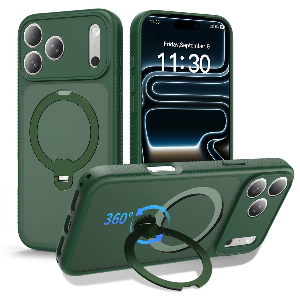 Compatible with iPhone 17 Pro Max Fengdun magnetic stand phone case, iPhone 16 Pro shockproof 15 protective case