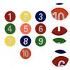 10x Nummerierte Punkte Markierer Skill Trainingsmatte Spielfeldmarkierungsausrüstung Geräuschlose Flache Scheibe