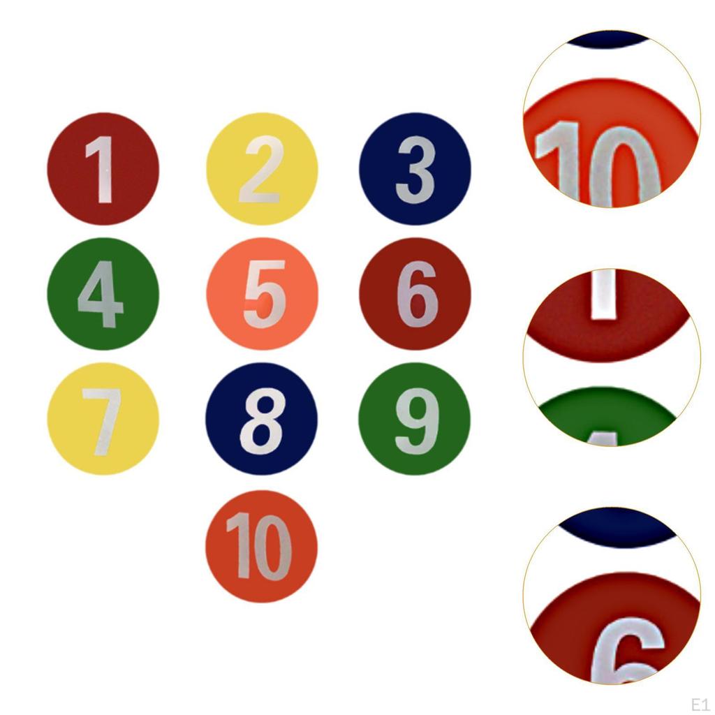 10x Nummerierte Punkte Markierer Skill Trainingsmatte Spielfeldmarkierungsausrüstung Geräuschlose Flache Scheibe