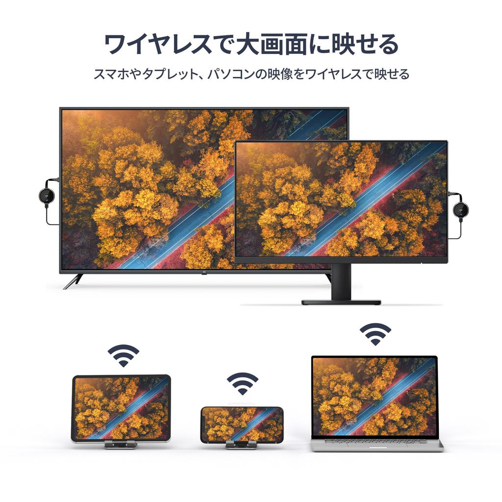 AIMIBO 2025 New Wireless HDMI Mirror Cast Plug Play 4K HDMI Wireless Mirroring for and Mac OS and Stream Videos To Your Enjoy On a Big Compatible with