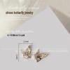 Butterfly Zircon Nail Art Jewelry: Pearl, Ribbon, Gold & Silver Pendant