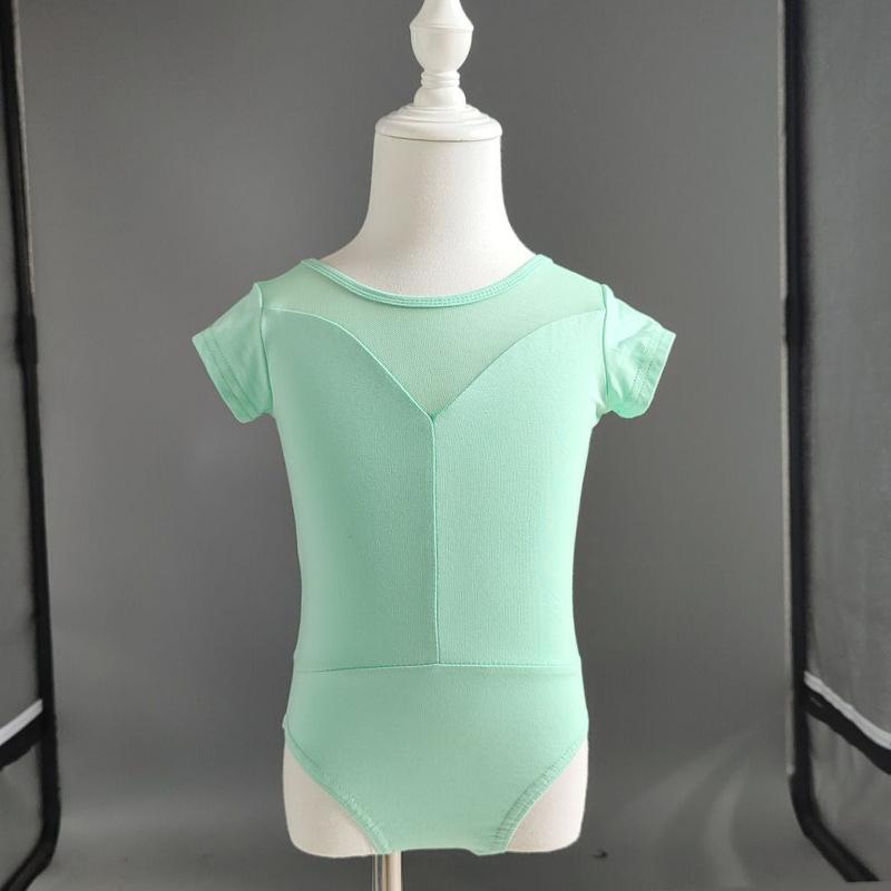 

Детские купальники для балета, одежда для танцевальной практики для девочек, балетное гимнастическое платье 130 зелёный