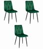 LIBRA Chair - Dark Green Velvet / Black Legs X 3