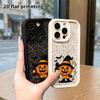 Phone Case: 2D Flat Design Suitable for iPhone 18 17 16 15 14 13 Pro, Unisex, Little Pumpkin Head Witch, Christmas and Halloween Gift