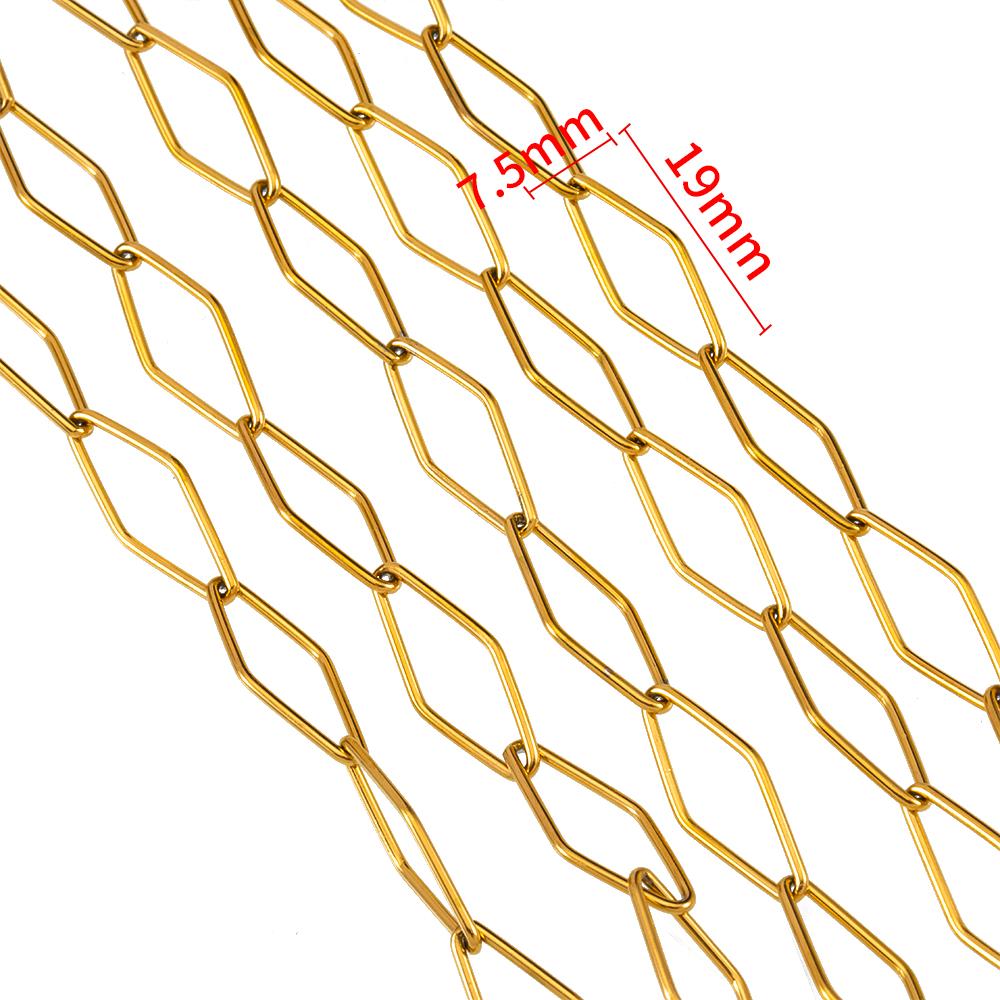 1Meter  Stainless Steel Geometry Hollow Border Chain Hip Hop Punk Gold Chain DIY Necklace Bracelet Bag Chains Material Wholesale