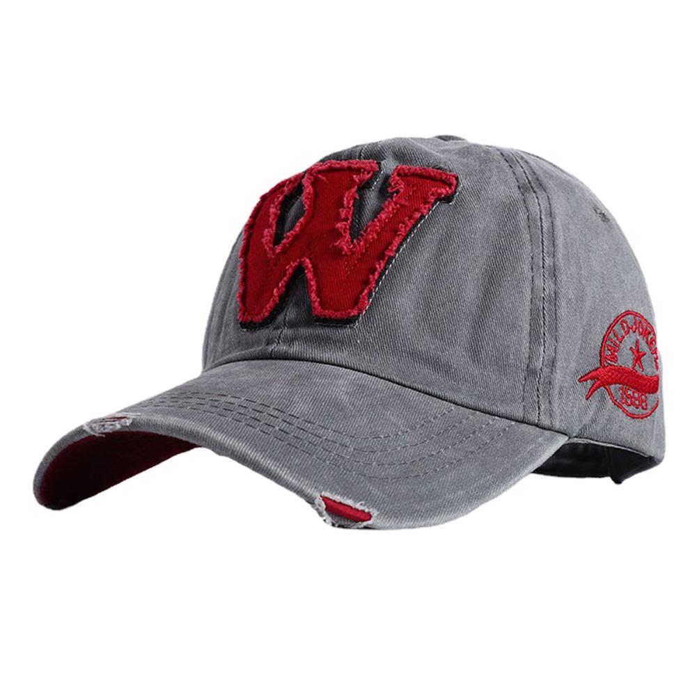Embroidery Washed Cotton Baseball Cap Hip Hop Snapback Hat Adjustable Outdoor Use Casual Dad Hats Sunscreen Gorras W Letter Print
