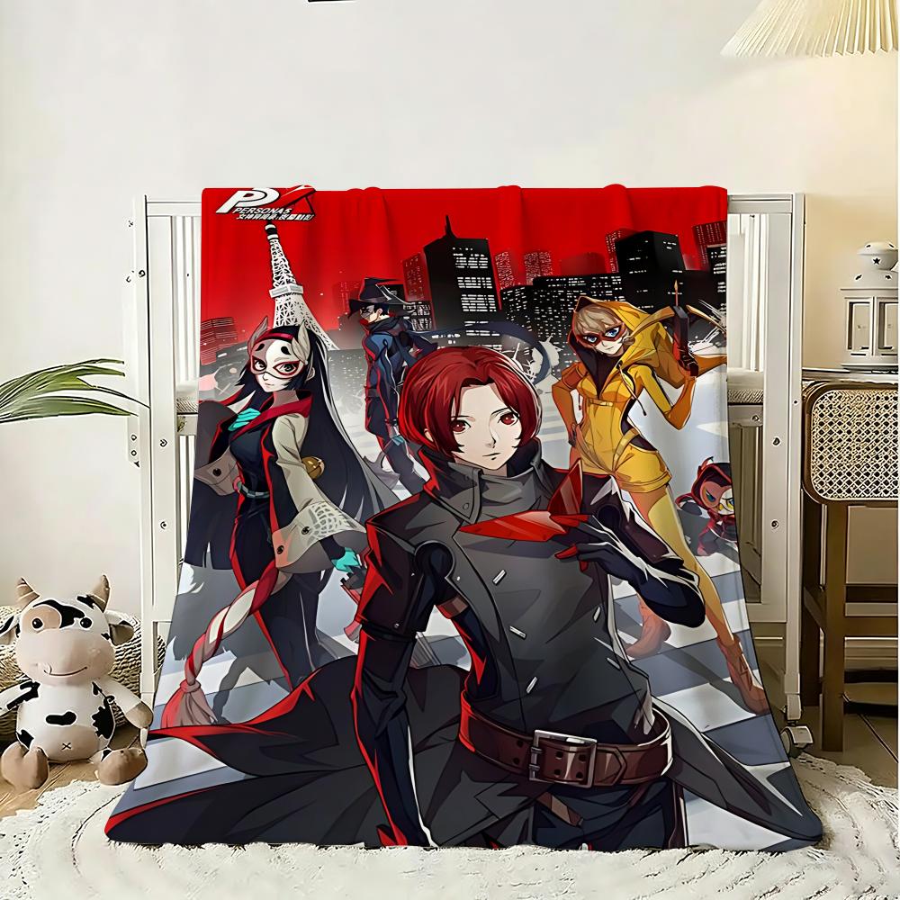 Classic Anime Persona 5 Throw 240g Flannel Blanket Lightweight Soft Skin-friendly Summer Thin Throw Blanket