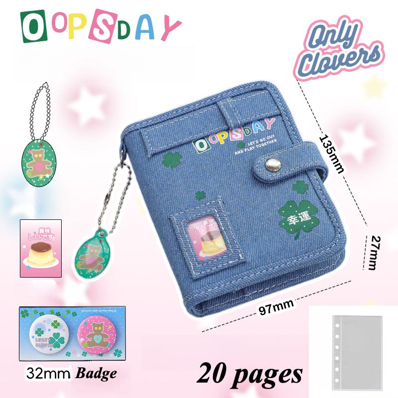 Fotoalbum im amerikanischen Stil mit Stickerei aus Denim, Mini-Fotoalbum M5, 3 Zoll, Kpop-Fotokarten-Sammelalbum, Kartenordner, Neu 2025