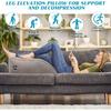 Wedge Pillow for Sleeping - Inflatable Leg Elevation Pillow for Swelling,Circulation,Leg & Back Pain Relief,Leg Support Polyvinyl Chloride Pillow for