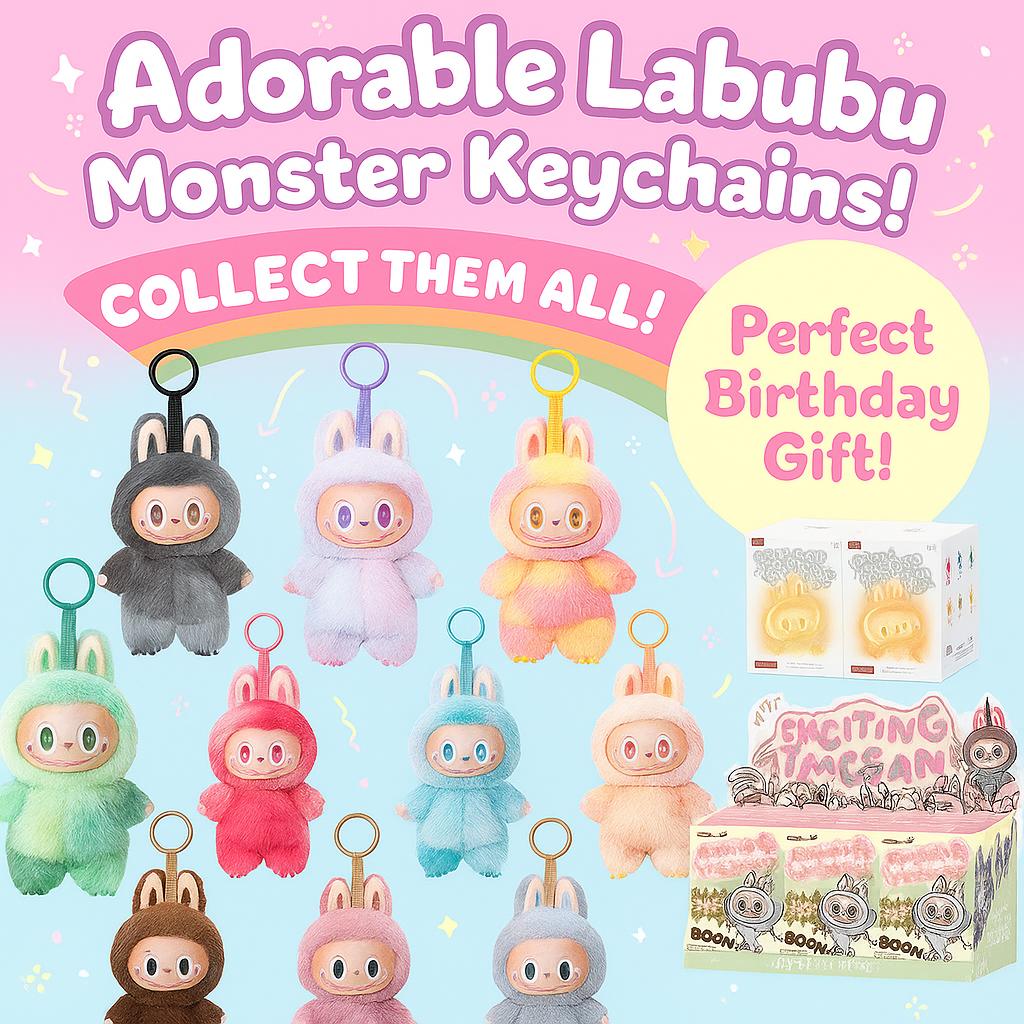 Anime Figurka Labubu Vinylový Přívěsek Panenka Model Hračka Roztomilá Příšerka Klíčenka Hračky Narozeninové Dárky Mince Peněženky & Klíčenky / Klíčenky