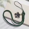 Vintage Artistic Phone Wrist Strap Charm Keychain Elegant Handwoven Flower Lanyard Anti-Drop Girl Woman Bracelet