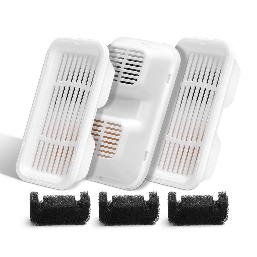 Replacement Filters and Sponges for Automatic Cats Water Fountain Battery Operated Pet Water Dispensers Accessories