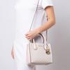 Michael Kors MK Mercer Klassische Monogramm-Farbblock-Leder-Faltenbalg-Schultertasche Crossbody-Handtasche Mittelgroß Damenhandtaschen 35S1GM9M2B-POWDER-BLUSH