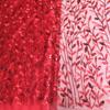 Champagne Shining Sequin Cloth Tree Leaf Embroidered Fabric Dress Material DIY Gowns Wedding Veil Clothing Supplies