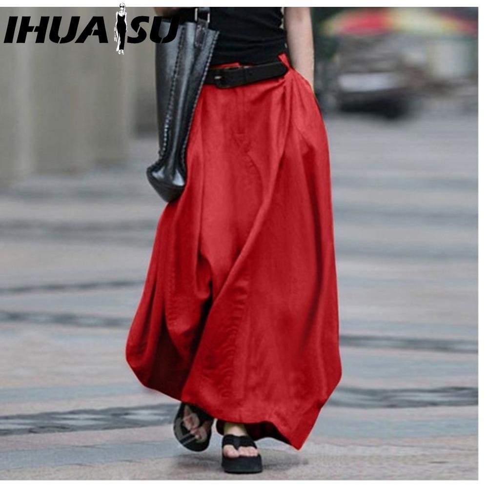 

IHUASU Женские модные повседневные однотонные брюки и штаны с принтом на лето и весну XXL красный