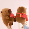 Good Luck Koi Kapibara Doll Holding Fish Backpack Capybara Plush Toy Doll Girlfriend Gift