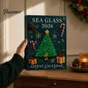 Sammler-Weihnachts-Ikonen 2026 Meeresglas Adventskalender, 24-Tage-Countdown-Box mit Kalender Acryl-Anhänger, Festlicher hängender Baumschmuck