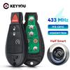 KEYYOU 3+1 Button Remote Smart Car Key Fob Keyless For Chrysler Town Country For Dodge 300 Challenger Charger Durango Journey