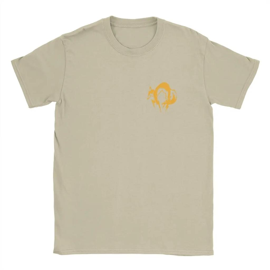 Men's T-Shirts Metal Gear Solid FOX Logo Game Creative Cotton Tee Short Sleeve MGS Gothic Oversized Male Female Short Sleeves