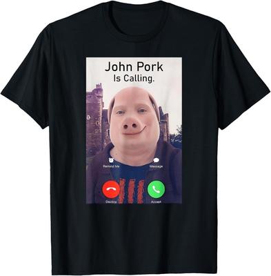 John Pork Dzwoni Zabawna Sarkastyczna Odpowiedź Telefonu Humor Koszulka