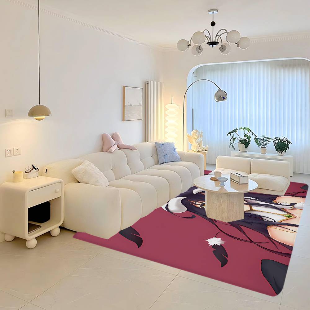 Anime Sexy Girls Gamer Albedo Bathroom Mat Kids Room Bedroom Decoration Balcony Anti-Slip Doormat Living Room Welcome Rug