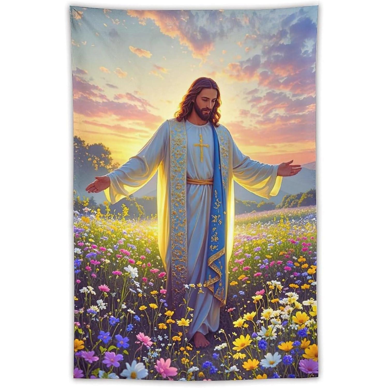 Tapestry Jesus Christ God Jesus Christ 75x100