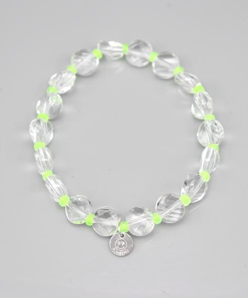 Bonbeau Bright Cutting Glassball Beads Mix Bracelet Transparent Ball Neon Color Beads Smile Charm Bracelet