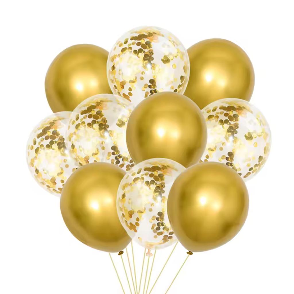 10/20pcs12Inch Golden Confetti Latex Balloons Birthday Party Decoration WeddingBalloons Decoration Balloons