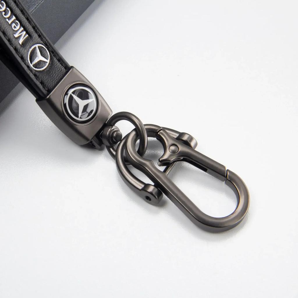 EJK4  2025 Hot New Leather Car Keys Chain Rings Buckle Holder KeysChain For Mercedes benz W203 W204 W205 W210 W211 W212 W164 W176 CLA