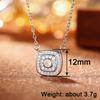 Xiaomi Huitan Kissenförmige Anhänger Halskette für Damen Hochzeit Verlobung Charmante Silberfarbene Accessoires Eleganter Schmuck mit eingelegten Zirkonia