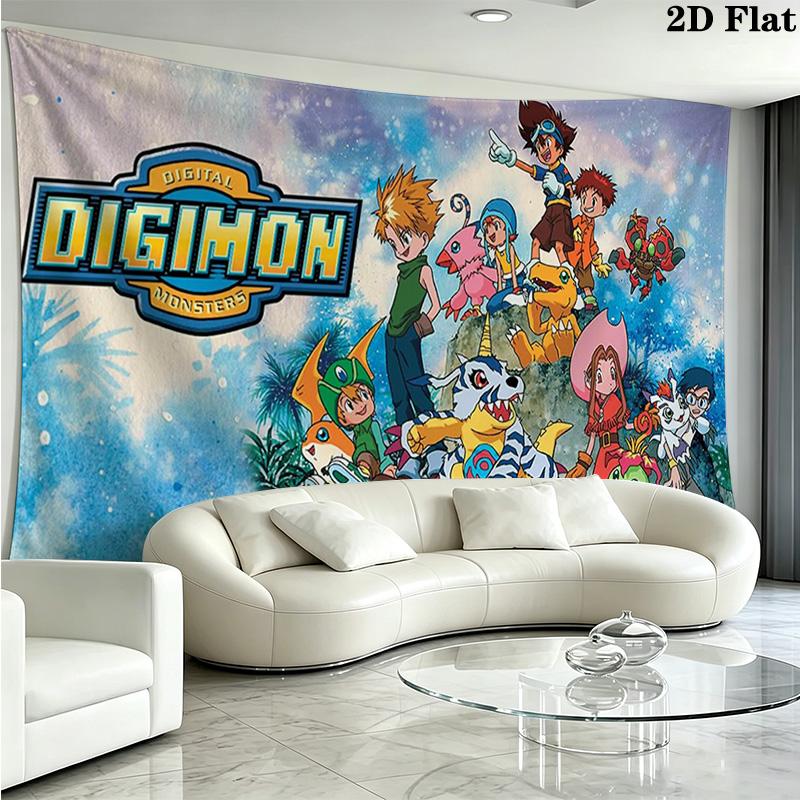 Digimon Pattern Home Decor Tapestry, Wall Hanging, Decorative RV Wall Cloth.NGT0928542