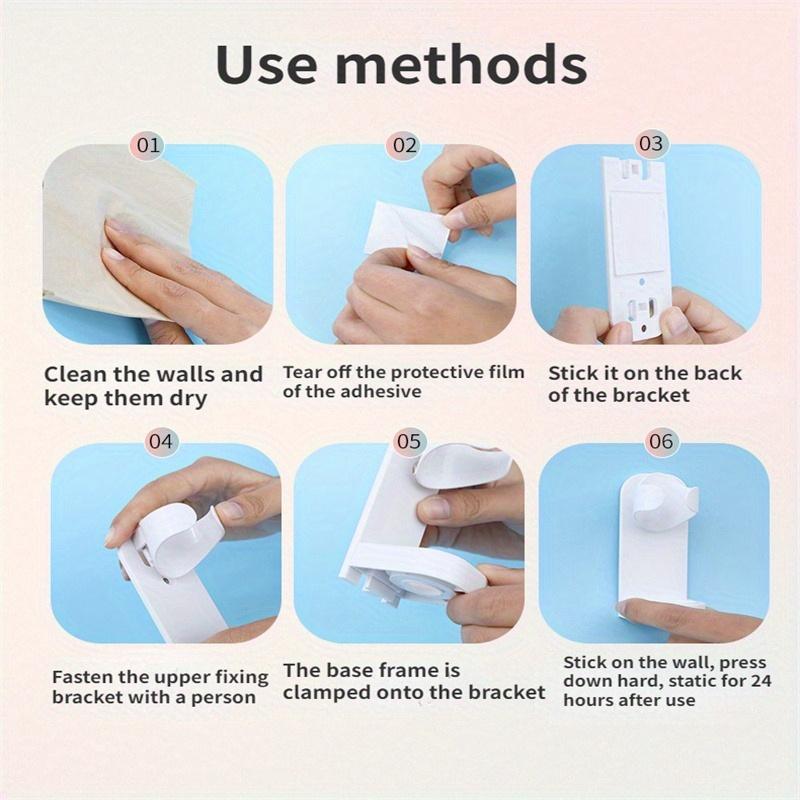 1pc Electric Toothbrush Holder Wall Mounted Toothbrush Storage Rack Toothbrush Stand Base Simple Bracket