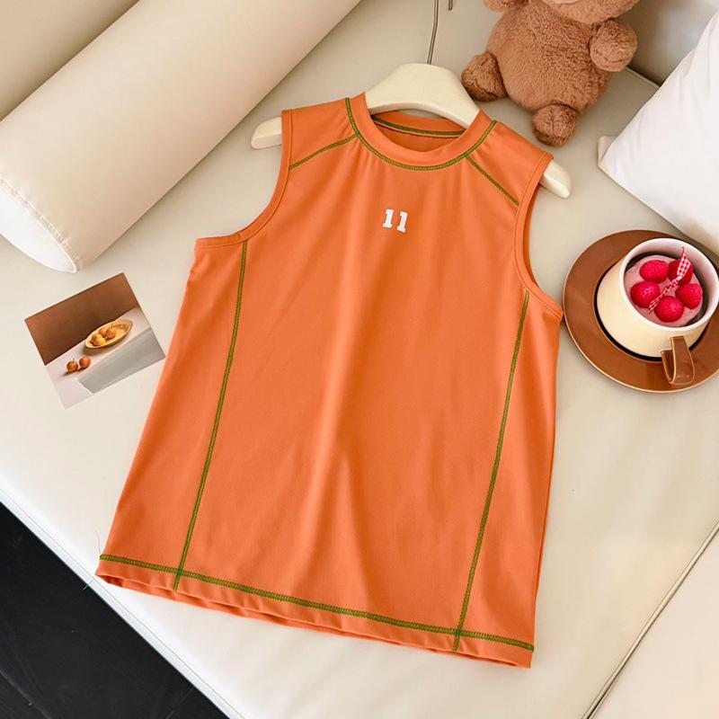 Kids' Quick-Dry Ice Silk Sports Vest - Breathable Sleeveless Top for Boys & Girls