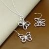 Accessories Empty Butterfly Necklace Earrings Set T136