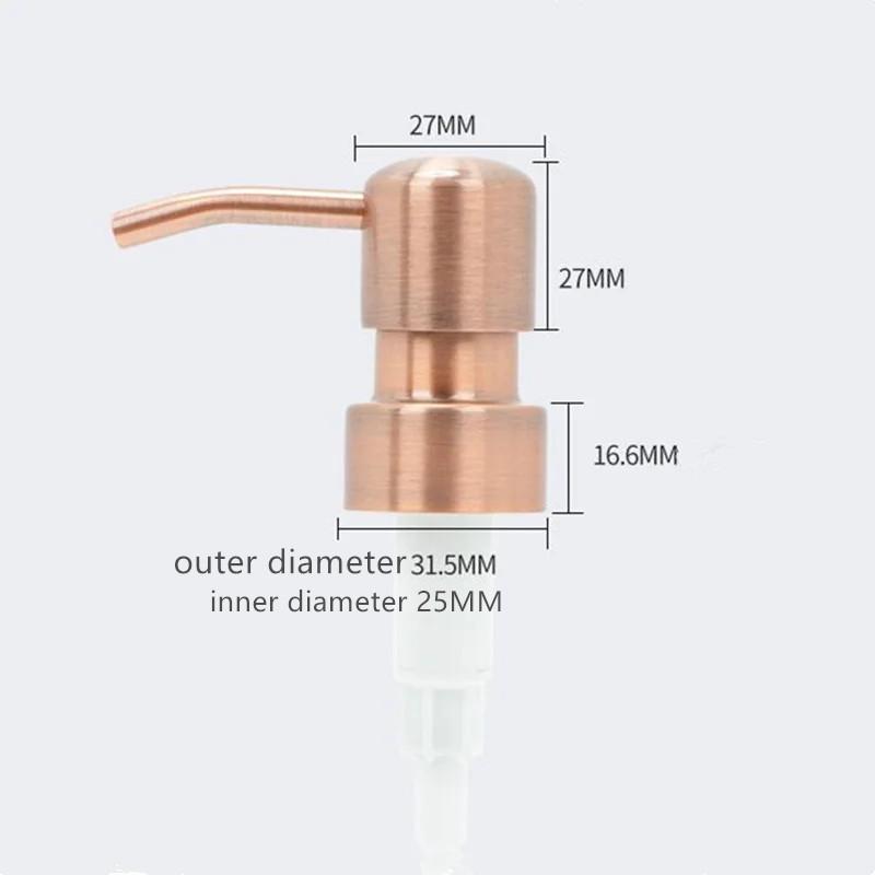 1ks Nerezová ocel 304 Tryska čerpadla Dávkovač tekutého mýdla do kuchyňského dřezu Černá/Zlatá/Růžové zlato