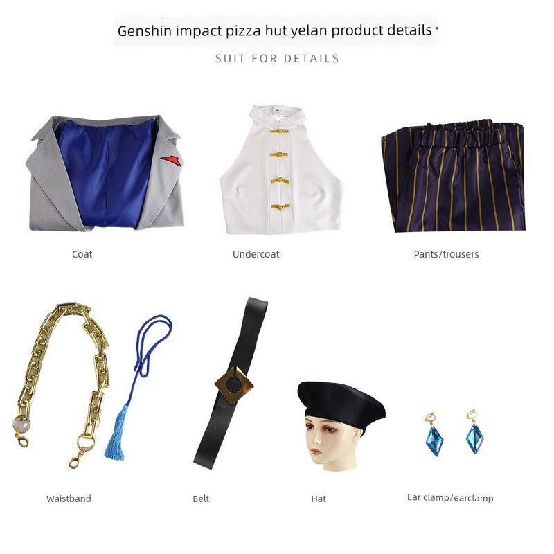 Yelan Ningguang Cosplay Pizza Hut Collaboration Cosplay Yelan Ningguang Cosplay Costume Anime Two-Dimensional Set