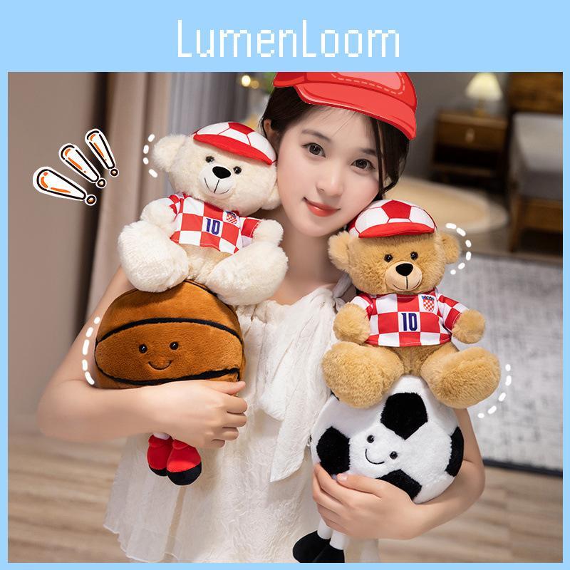 Teddy Bear Cute Plush Football Basketball Toys Boys Girls Holiday Gift Dolls