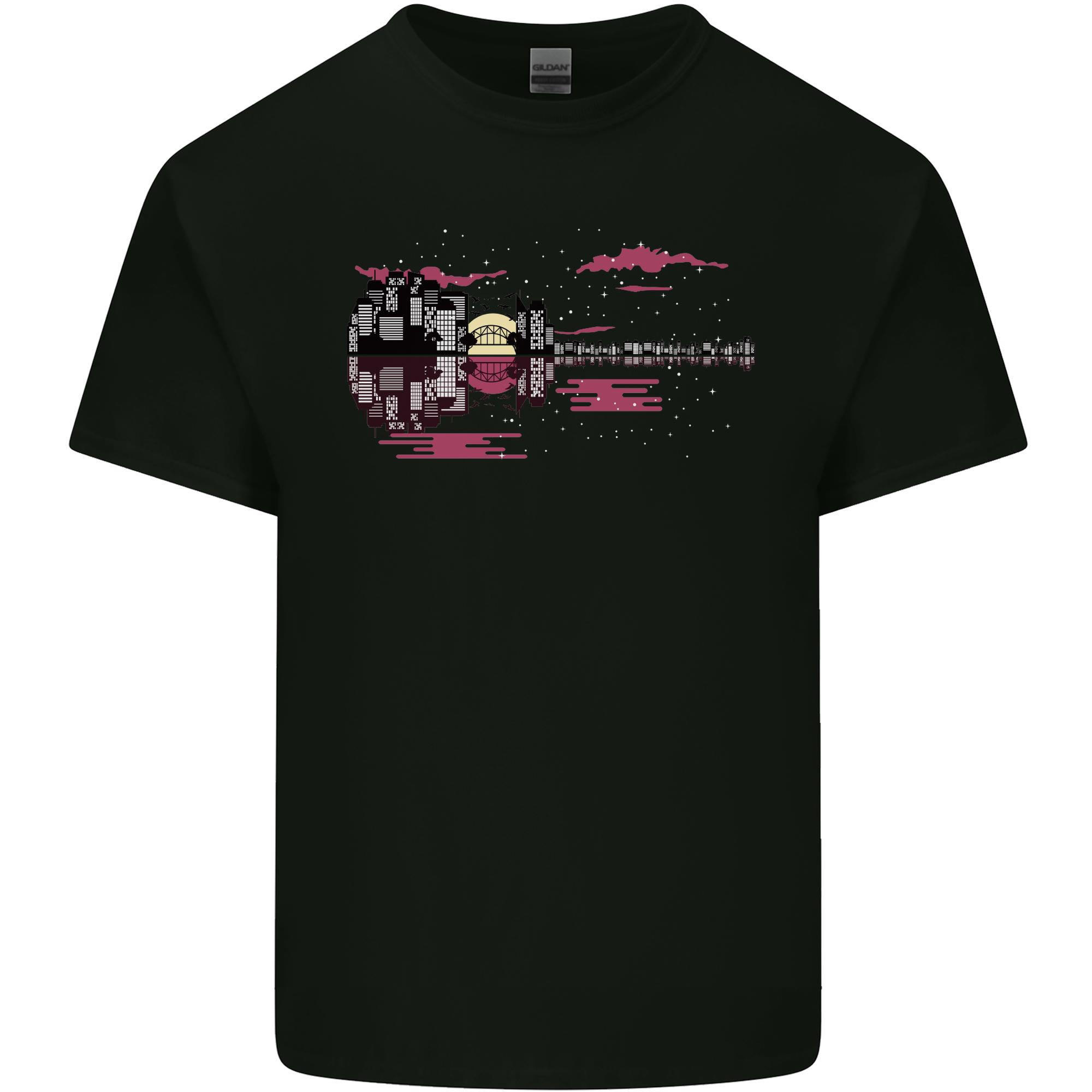 Guitar City Rock n Roll Music Guitarist Unisexs Light Cotton TShirt S