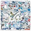 100 Cartoon Shark Stickers Graffiti Children's Pencil Case Scooter Guitar Meal Card Waterproof Stickers