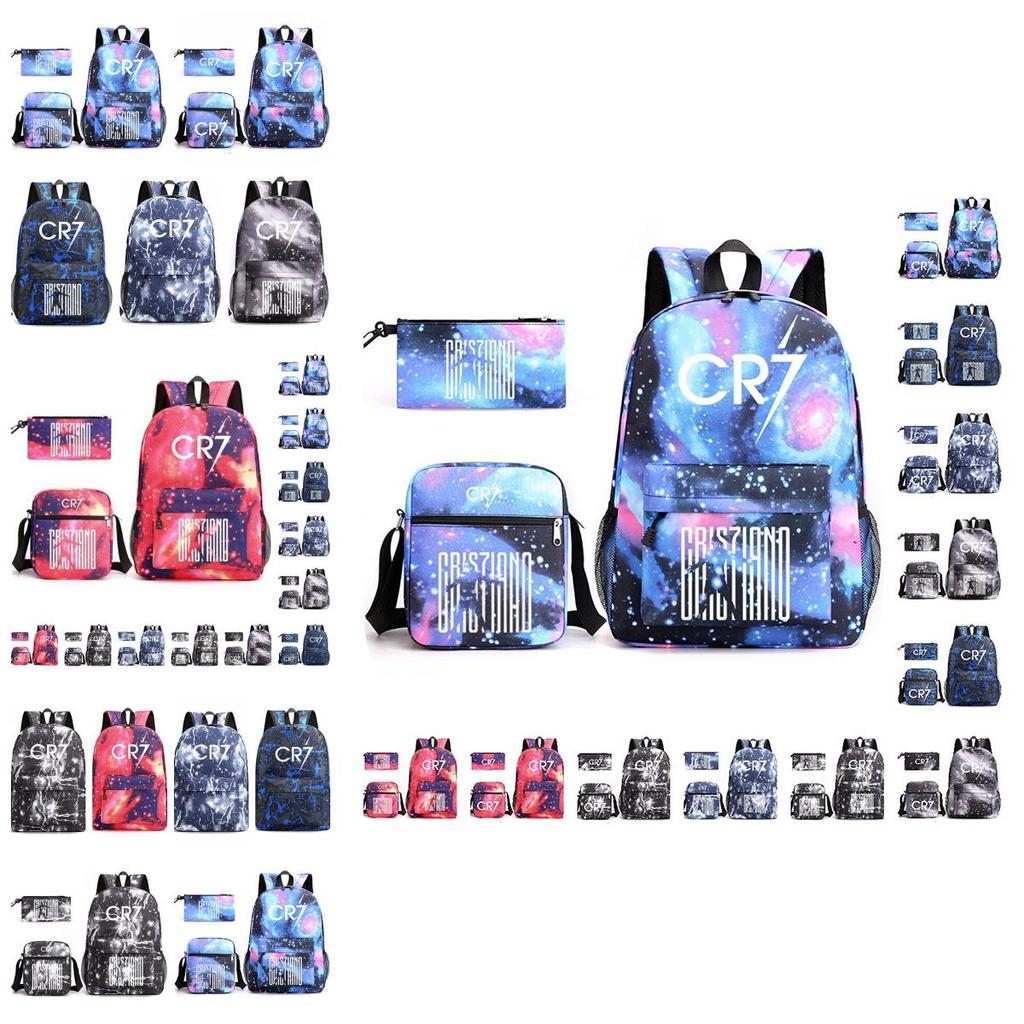 Fashionable Cr7c Teenager Backpack Set With Pen Bag Wholesale