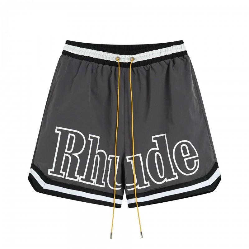 American Streetwear RHUDE Letter Knit Shorts Loose Fit Casual Hip Hop Style