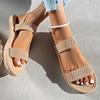 Fashion Lightweight Women's Flat Sandals Summer Fashion Elastic Band Roman Sandals Woman Comfortable Non Slip Beach Sandalias Mujer 2025