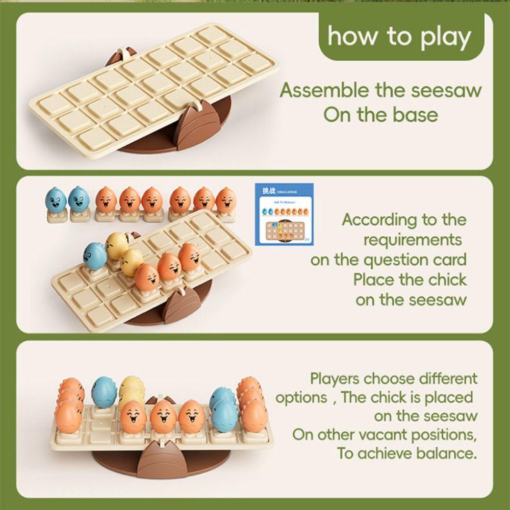 Interactive Egg Balance Board Game Egg Stackable Balance Tree Game  Parent-child