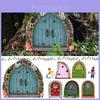 Fairy Garden Door Wooden Decor With Printing For Home And Garden Use